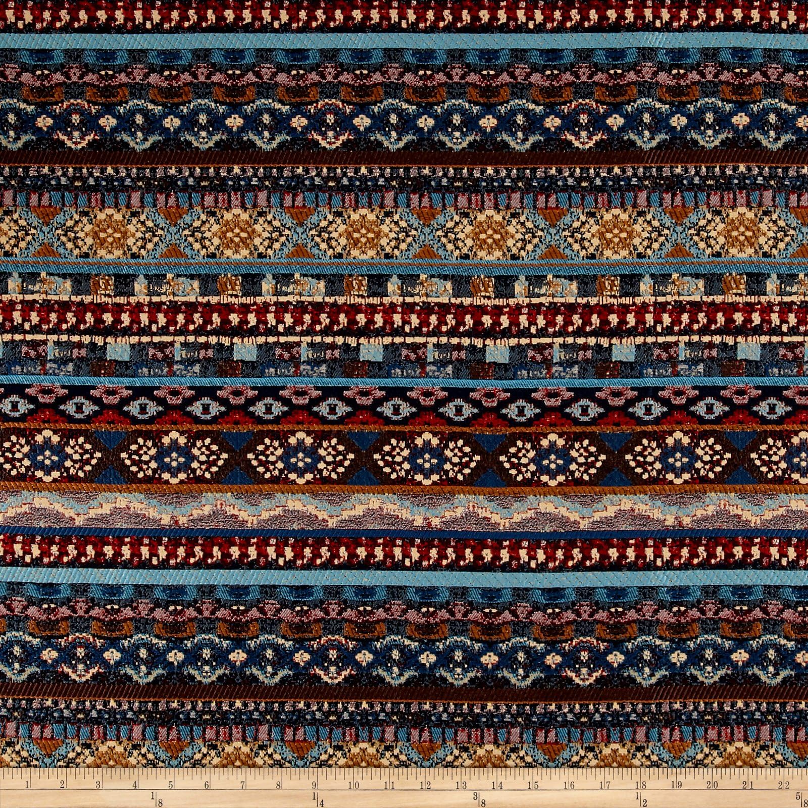 Regal Fabrics Southwest Gemma Jacquard Fabric, Bluestone