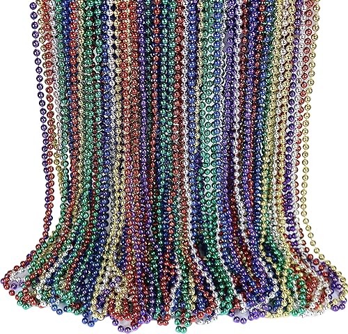 Miniatura 5 de GiftExpress 72 packMardi Gras Beads Bulk, Mardi Gras Beads Necklaces Assortment, Throw Beads in Bulk, Gasparilla beads