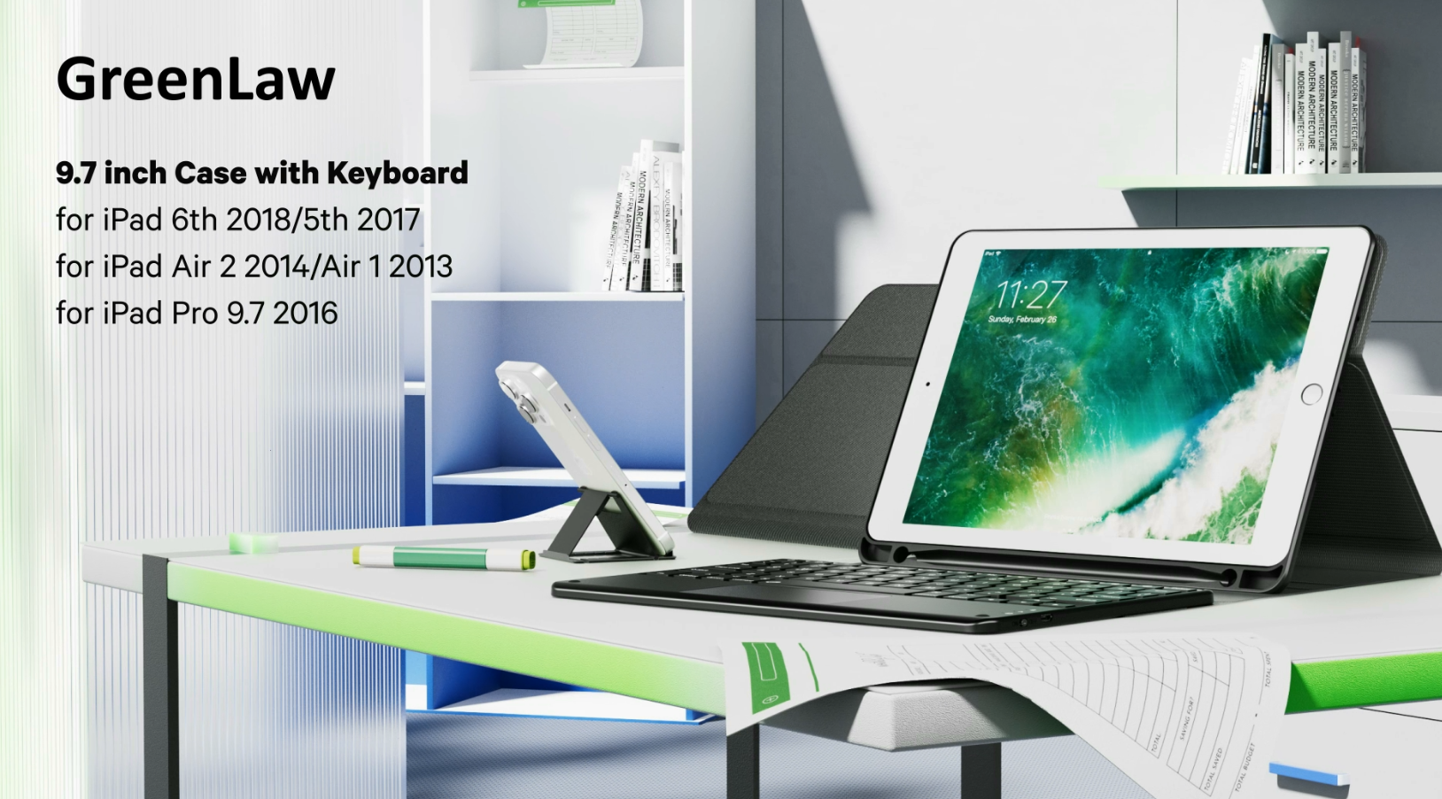 Amazon.com: GreenLaw Keyboard Case for iPad 9.7 inch, iPad 6th