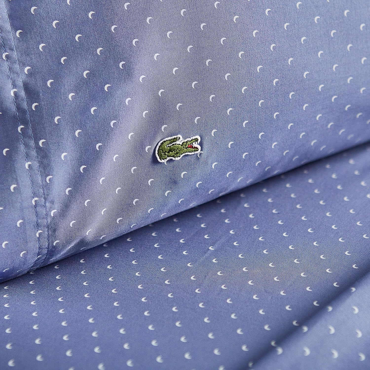 Exclusive Discount 70% Price Lacoste Advantage Easy Care 4-Piece Sheet Set, King, Golf Slate Blue