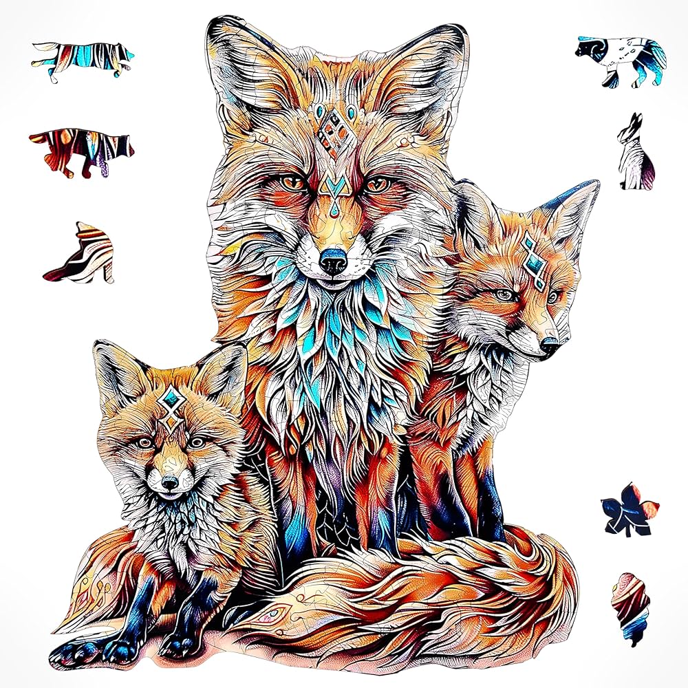 Puzzle In Legno Per Adulti 255 Pezzi – Forma Di Tazza Serenità Con Animali – Dimensioni 34x33,4 Cm – Regalo Creativo E Antistress