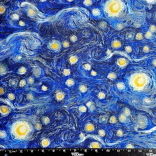 100% Cotton Fabric by The Yard for Sewing, Quilting, DIY Crafts - 43 Inches Wide (No. 41 - Starry Night)