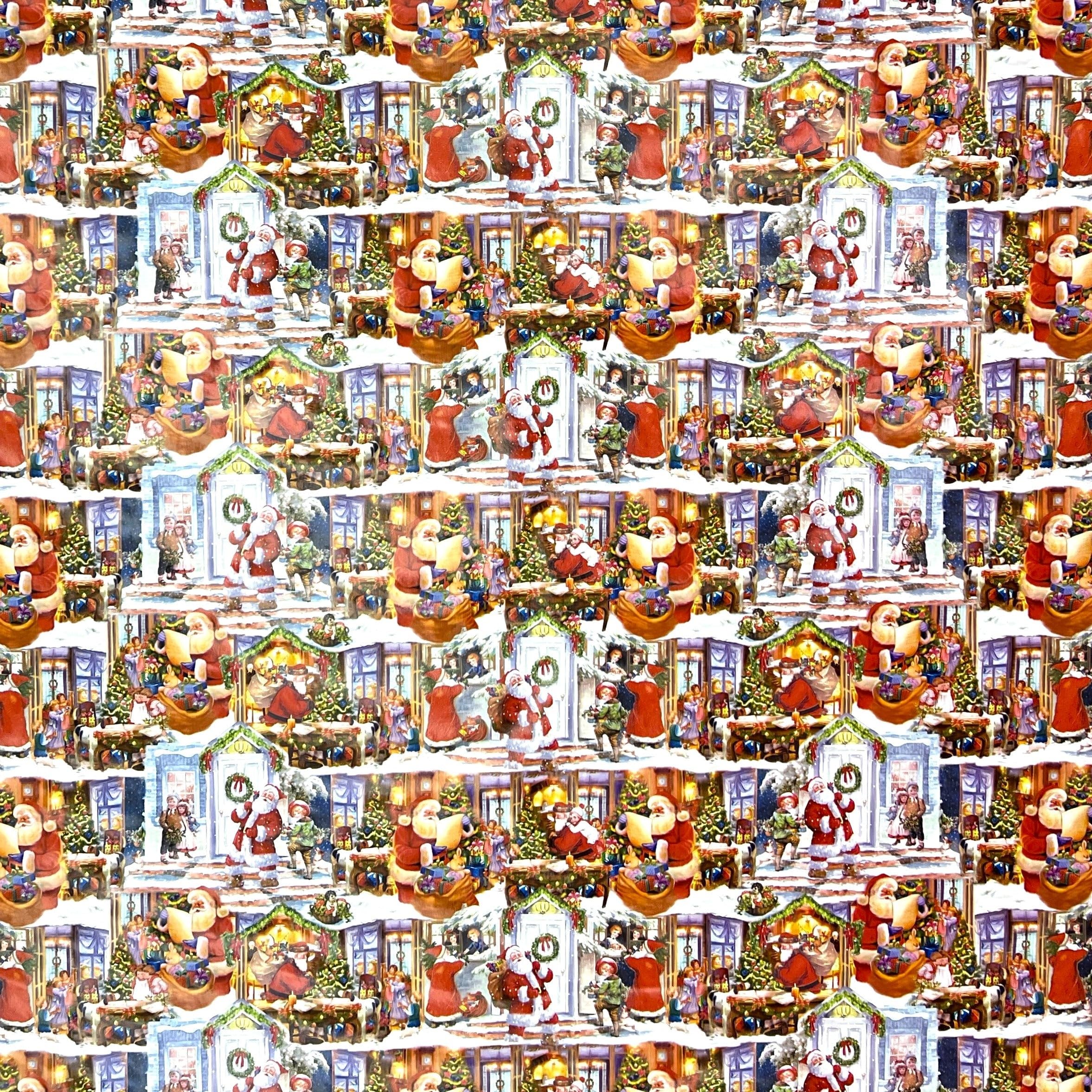 Nappe Toile Cirée Noël Et Avent - Sur Mesure 140x220 Cm, Ruban Passepoilé, Lavable, Intérieur/extérieur