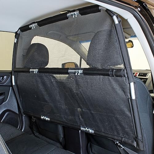 Barrera de lujo para perros de 50 pulgadas de ancho para automóviles, SUV, camiones y CUVs – Divisor de asiento trasero de sujeción para mascotas |