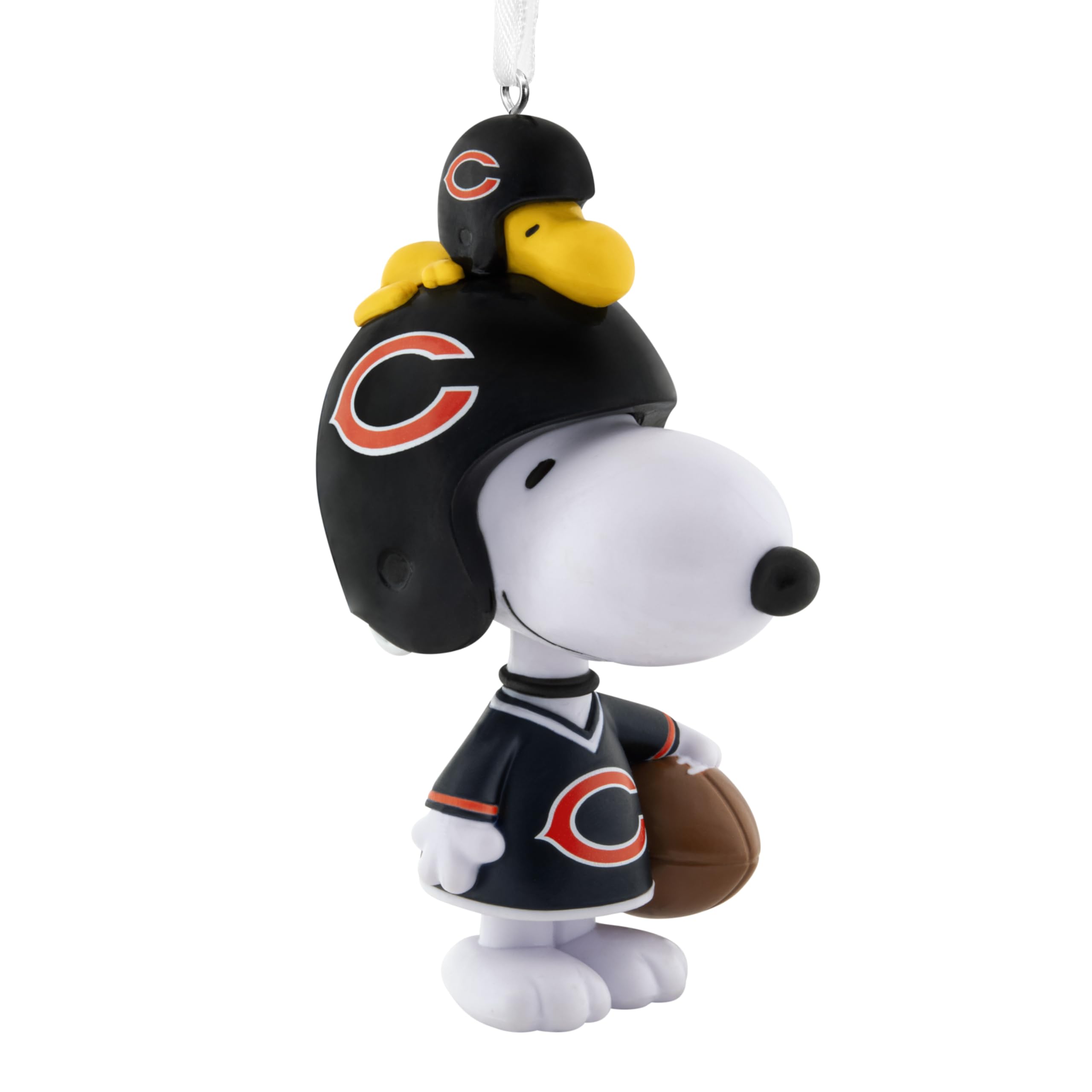 Hallmark Christmas Ornament, Peanuts Snoopy & Woodstock NFL Chicago Bears Bobblehead Ornament, Gifts for Peanuts Fans