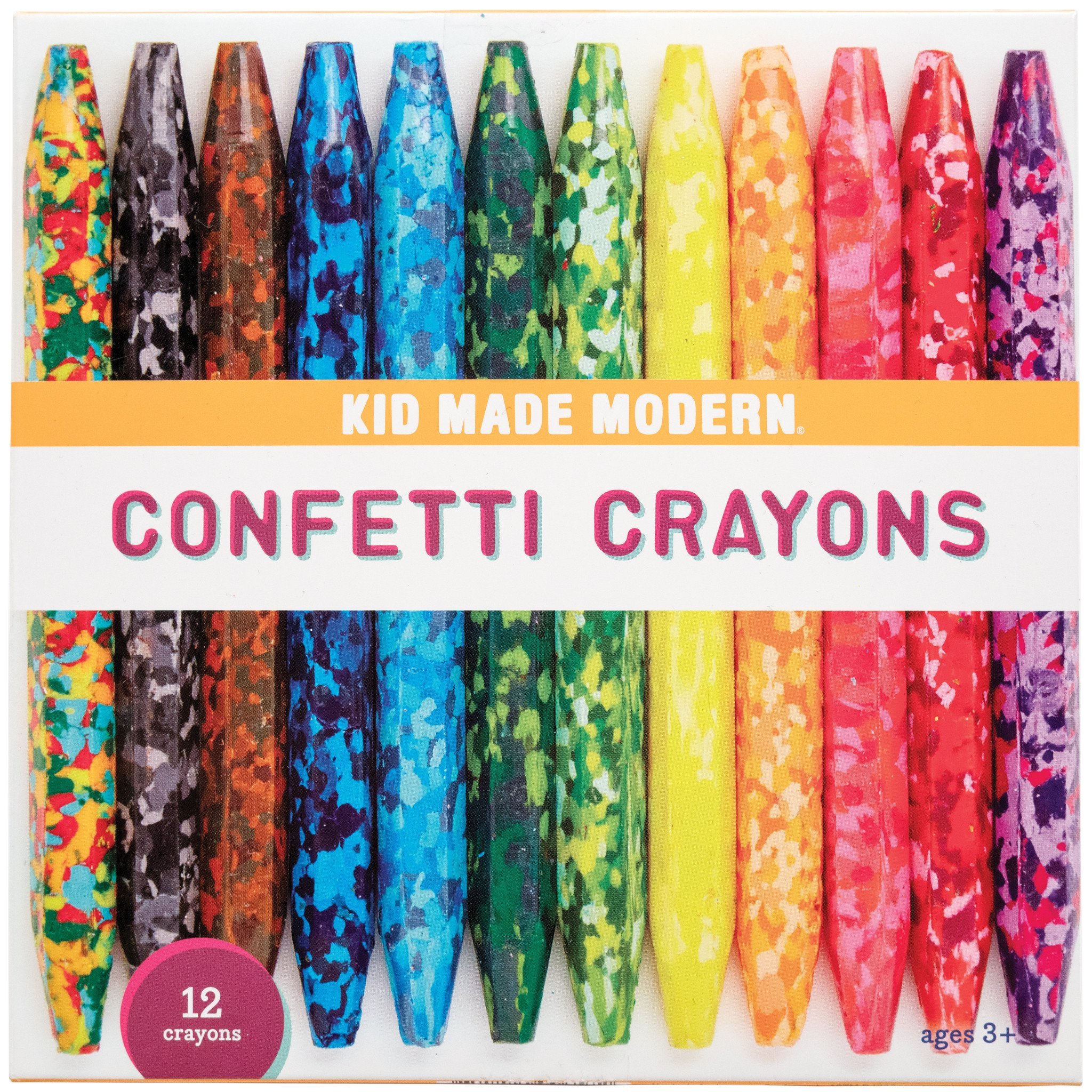 Kid Made ModernConfetti Coloring Crayons - Kids Art Supplies | Set of 12