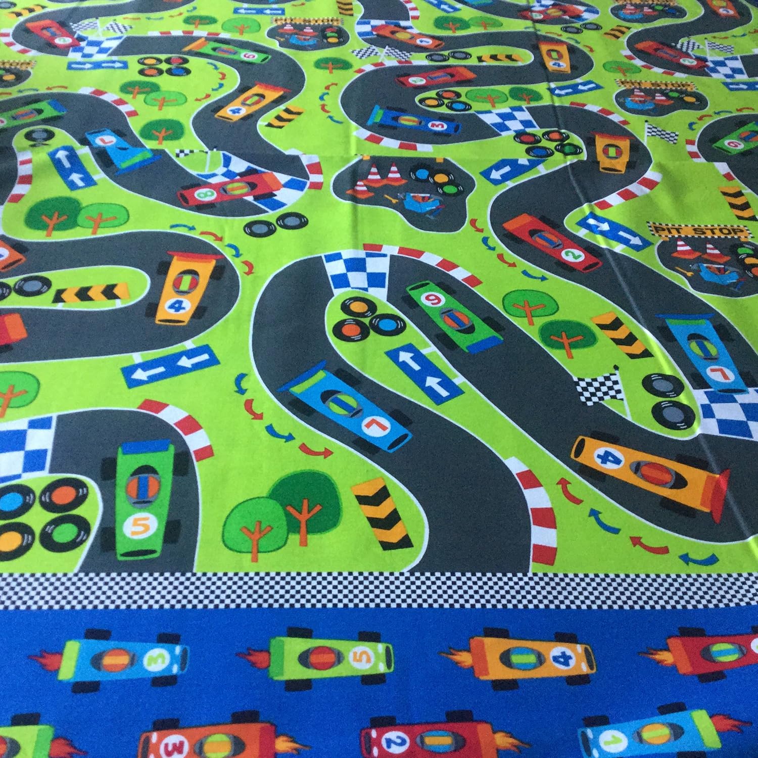 Racing CAR Fabric Panel 24" x 44" BEN171 by Benartex