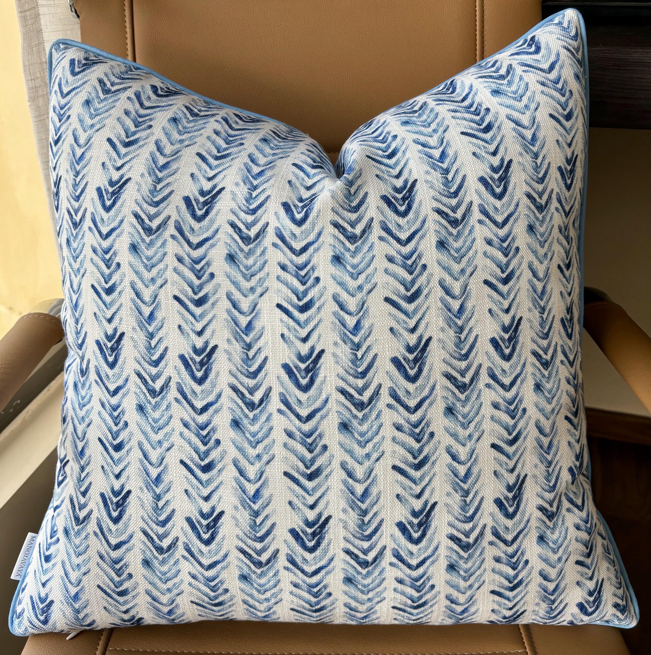 Blue and White Coastal Pillow Covers