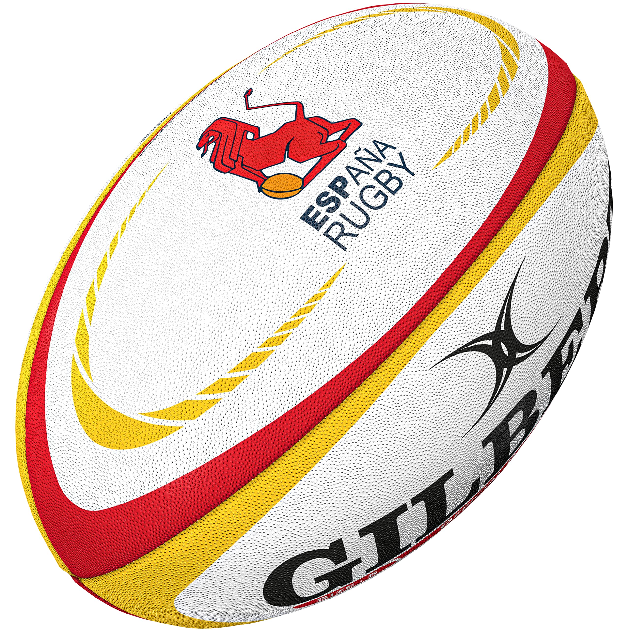 Ballon De Rugby Avec Le Drapeau De L'espagne Dessus équipement Pour L