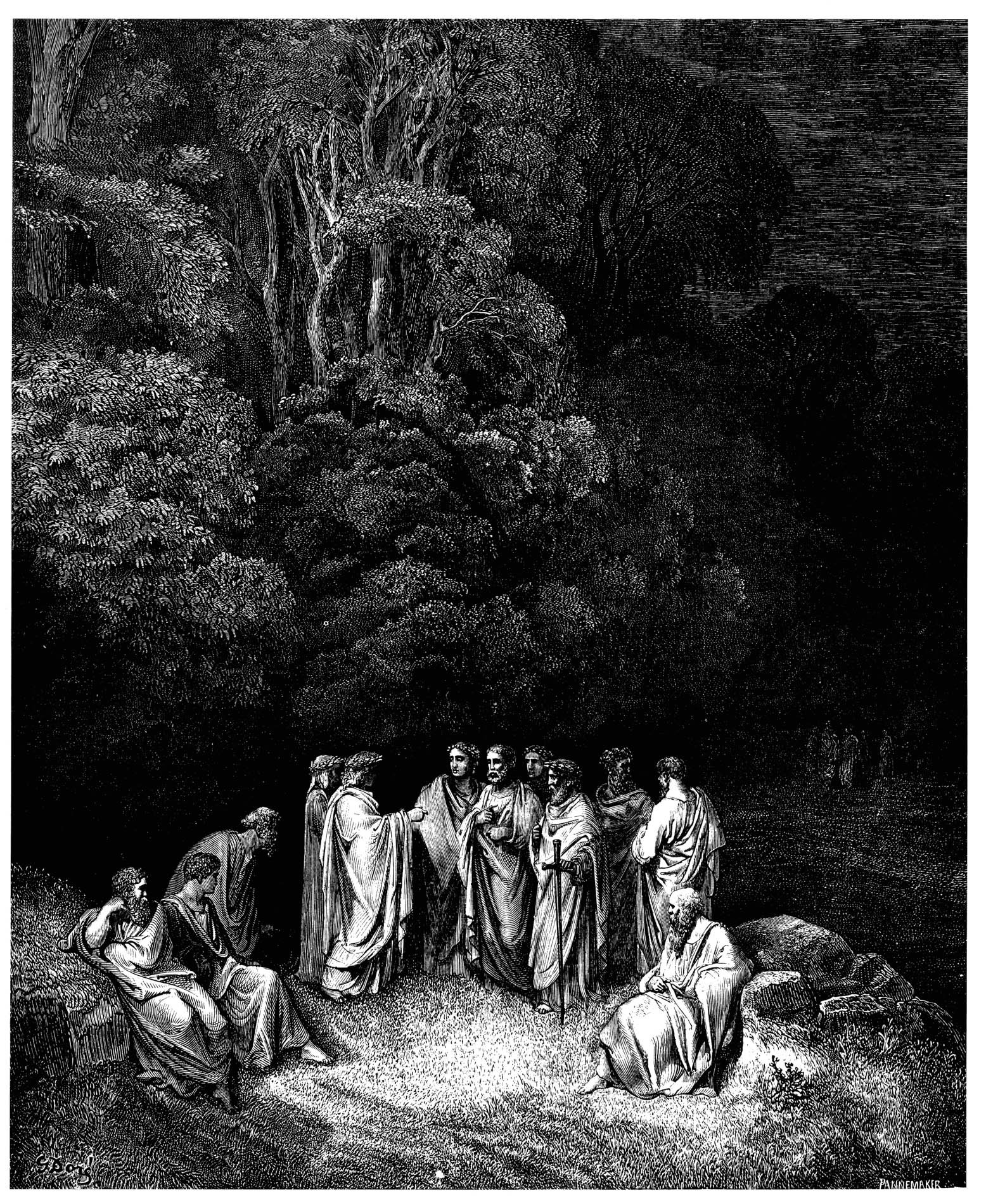 Cuadro de Gustave Doré Dante'S Inferno Limbo, la solución para decorar paredes pequeñas