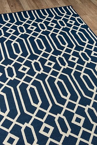 Miniatura 3 de Momeni BAJA0BAJ-3CHR860D, baja Colección, 8'6" x 13', Carbón vegetal, Polipropileno, Azul marino