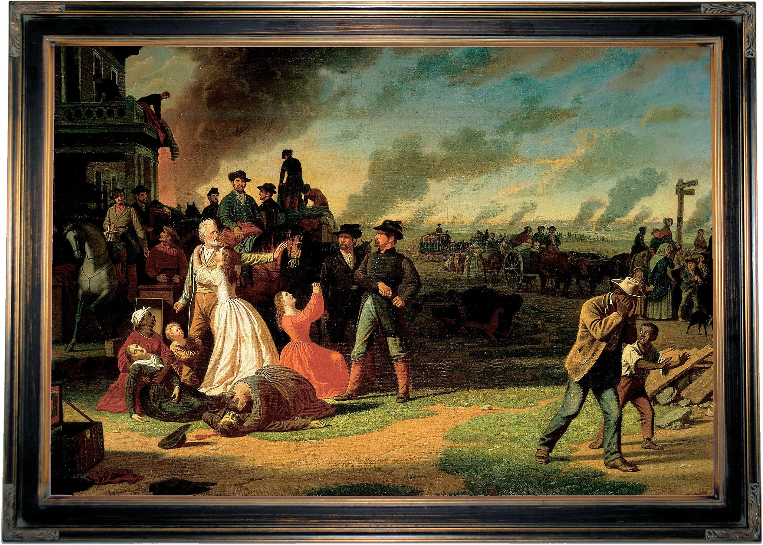 George Bingham Order Number 11 1865 - Brown Gallery Framed Canvas Print Repro 23x32