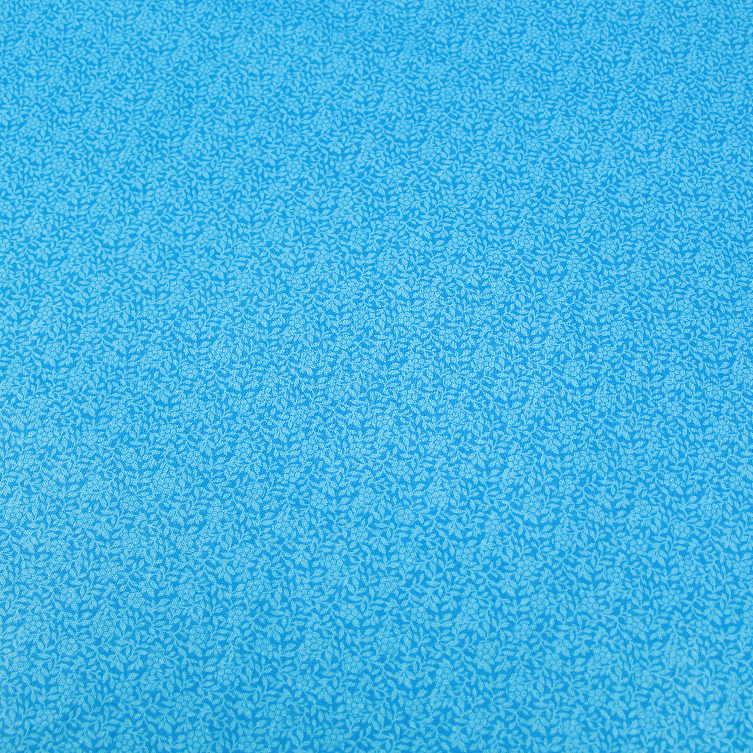 Extra Wide 274cm Sheeting Fabric 100% Cotton 10 Colours Backing Quilting Crafting (Blue FF1002)
