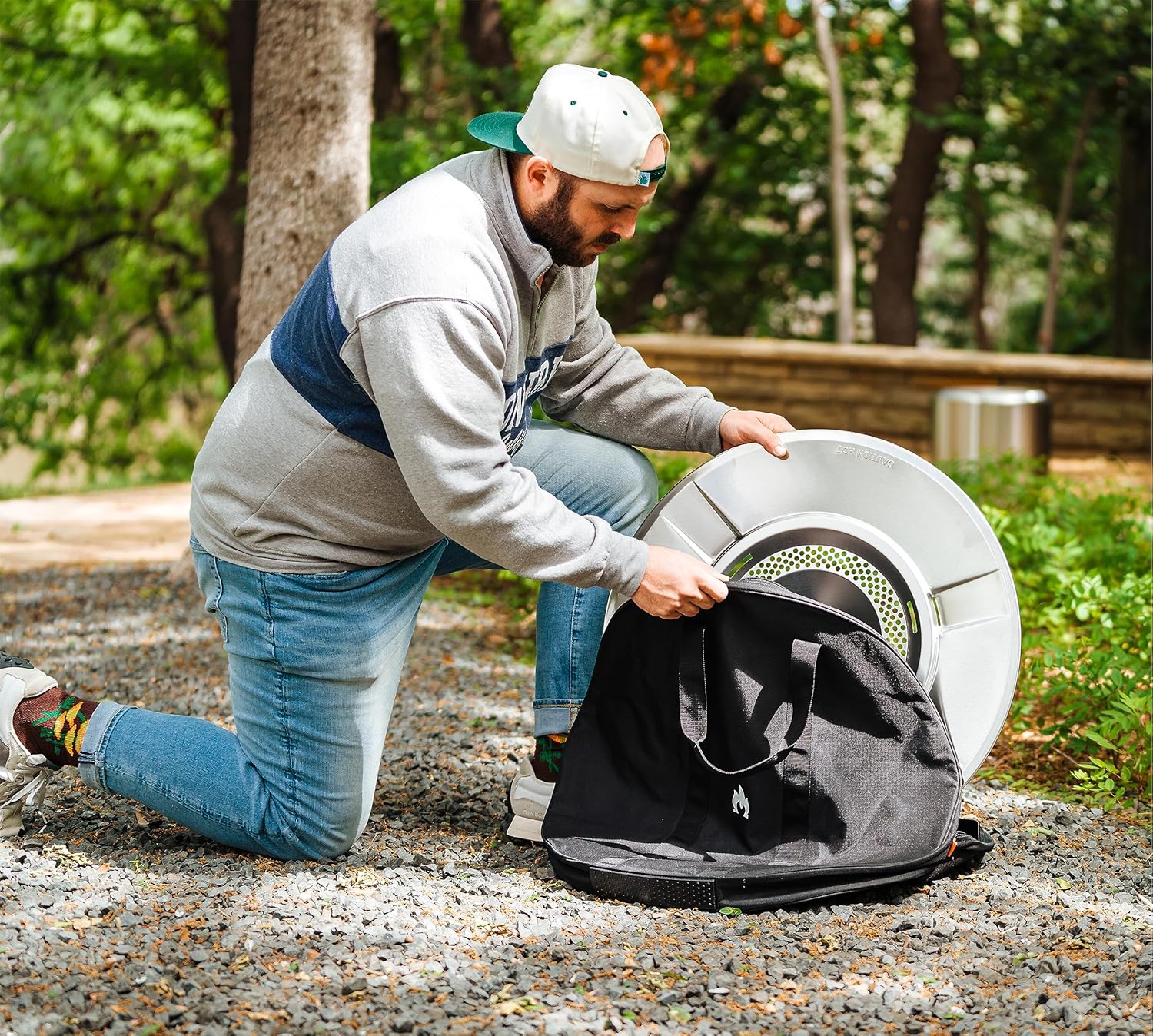 Solo Stove Heat Deflector Carry Bag, Medium | Protective Accessory for Bonfire Heat Deflector, 600D Solution-dyed Acrylic with PVC Backing, Dia: 25.8”