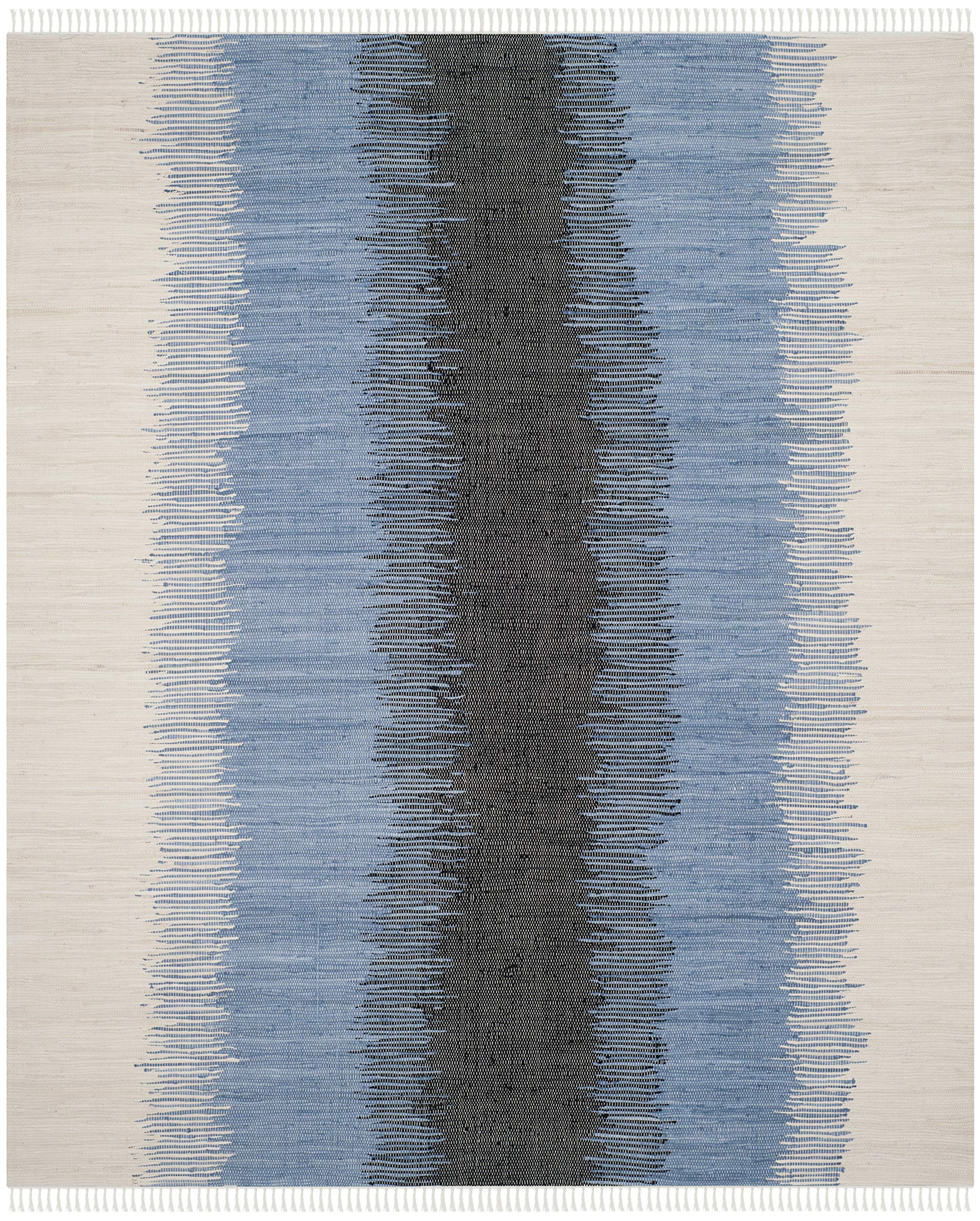 Safavieh Tapis Moderne pour Salon, Salle à Manger, Chambre à Coucher - Montauk Collection, Tapis à Poil Court, Gris et Noir, 152 X 244 cm