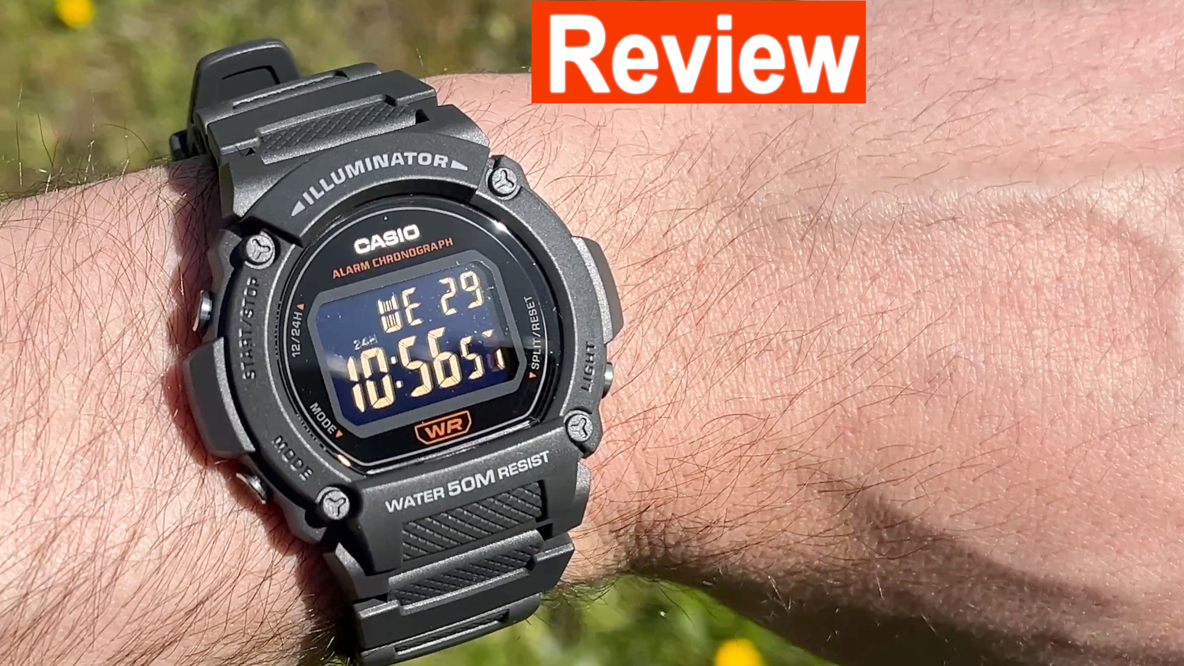 Setting the time on a Casio digital watch