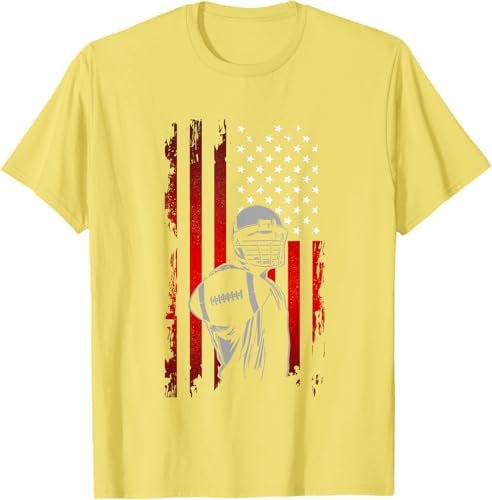 Miniatura 18 de American Football T-Shirt Black,Navy Blue,Asphalt Grey,Baby Blue,Grass Green,Dark Green,Brown,Olive Green,Lemon Yellow,Dark Heather Grey,Heather