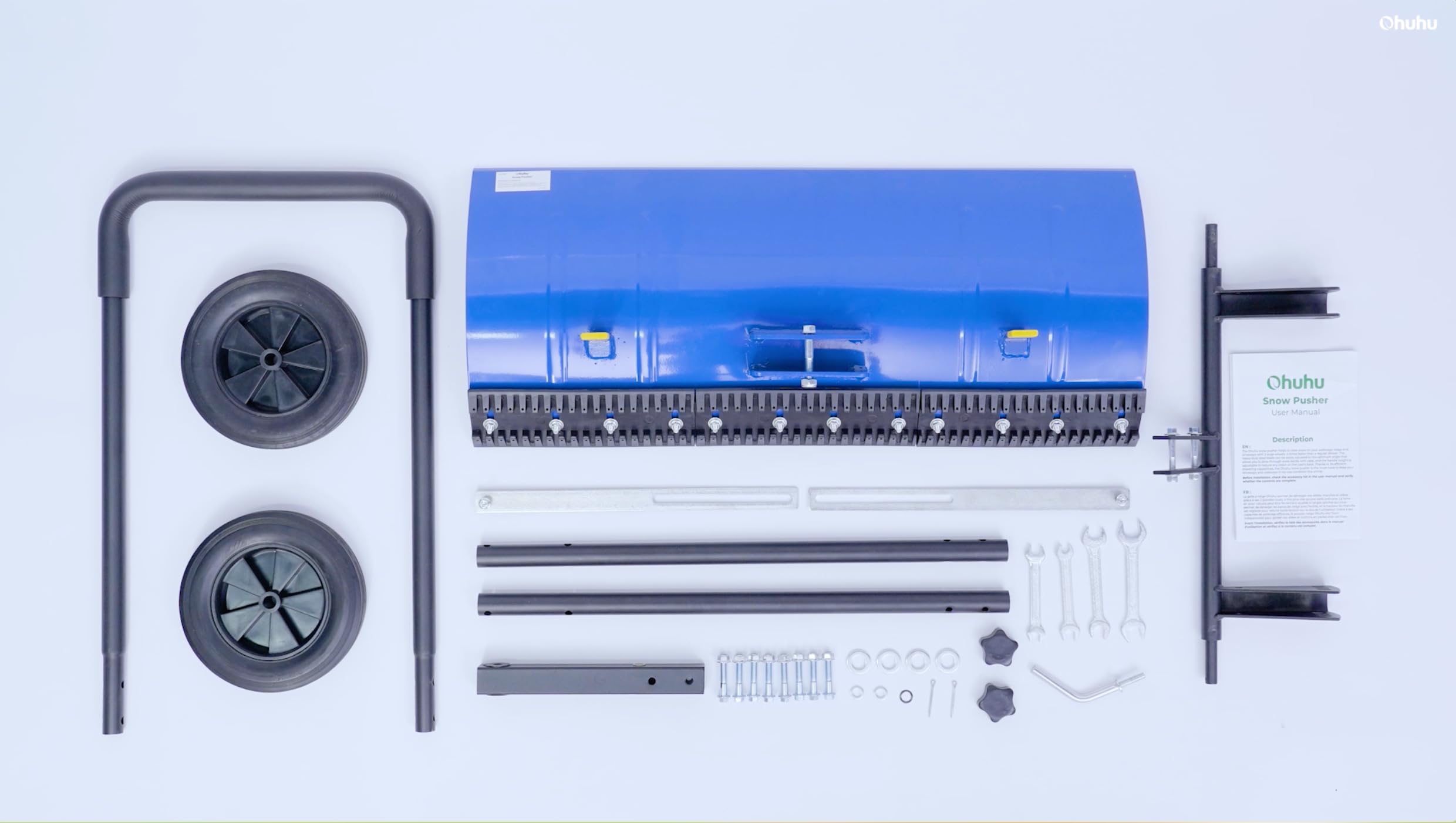 Watch Installation Instructions for Ohuhu Wheeled Snow Shovel on