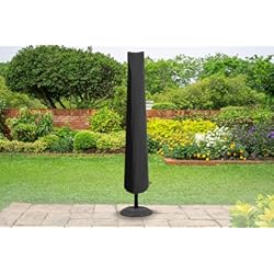Tildenet Gardenware Bosmere D595 Storm Black - Funda para Parasol Grande con Cremallera