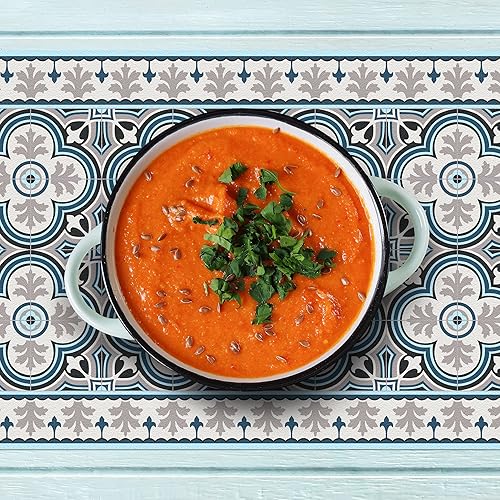 IRI-GIRI Salvamanteles decorativos y caminos de mesa de cocina con asas de calor hasta 300 F, antideslizantes, lavables a mano y convenientes para