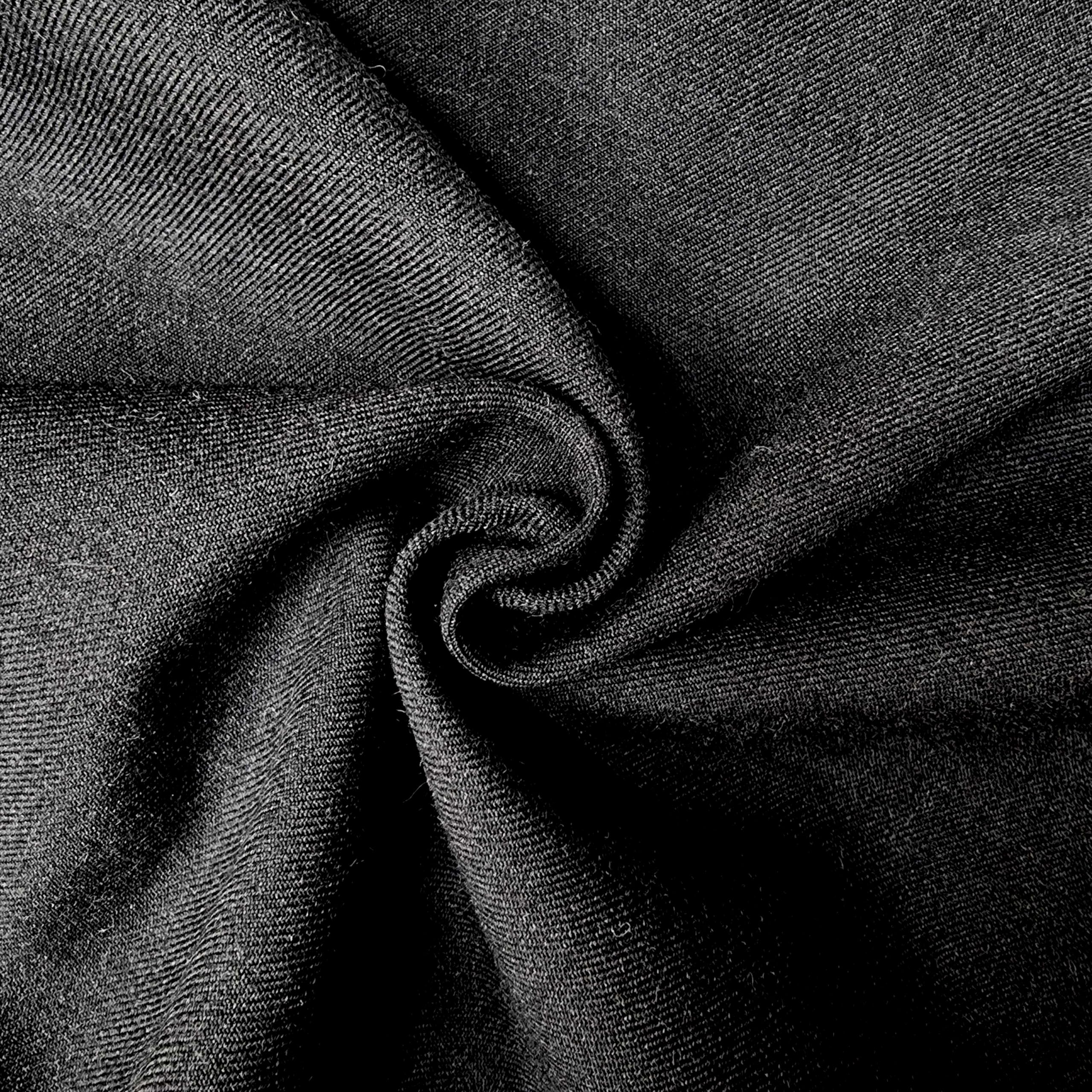 TFG Wool Blend Suiting Fabric 150cm Wide Charcoal Black 265GSM Full Metre Length Precut UK Perfect for Formal Wear Clothing Jackets Upholstery Crafts