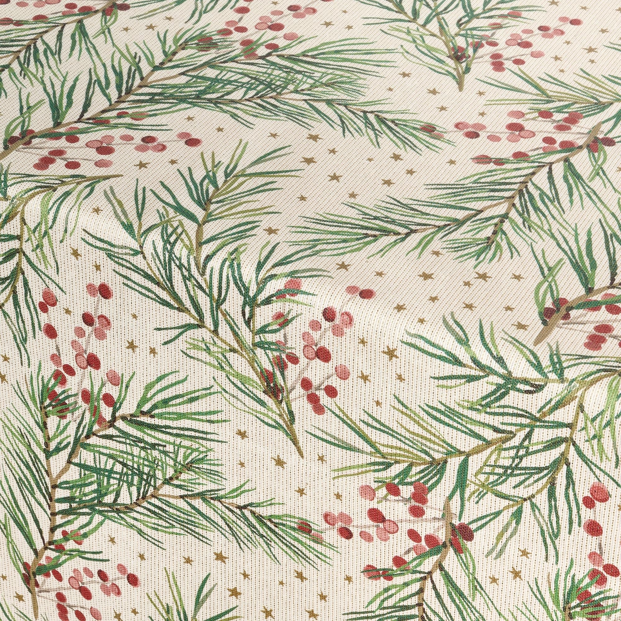Belum | Weihnachten Tischdecke, 140 x 140 cm, Harz, schmutzabweisend, Modell Merry Christmas 30 Lurex