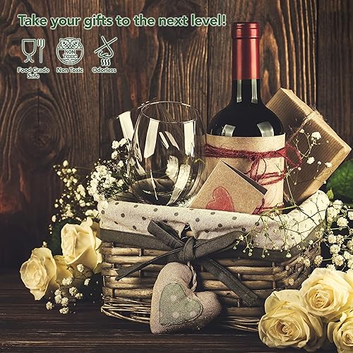 Miniatura 5 de Seal Fresh Bolsas de celofán extra grandes (cinta y cesta no incluidas)  16 x 24 pulgadas (25 unidades)  Bolsas de envoltura de cesta transparente,