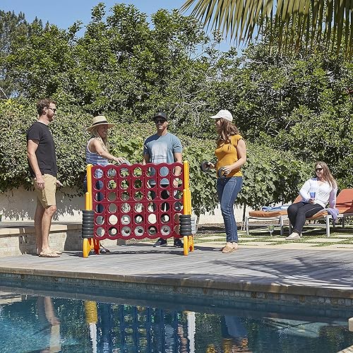 Miniatura 69 de ECR4Kids ELR-12507 - Juego Jumbo de 4 en fila, juego de patio trasero para niños, para interiores o exteriores, divertido juego para adultos