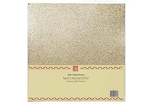 YZH Crafts Glitter Cardstock, No-Shed Champagne Shimmer Paper