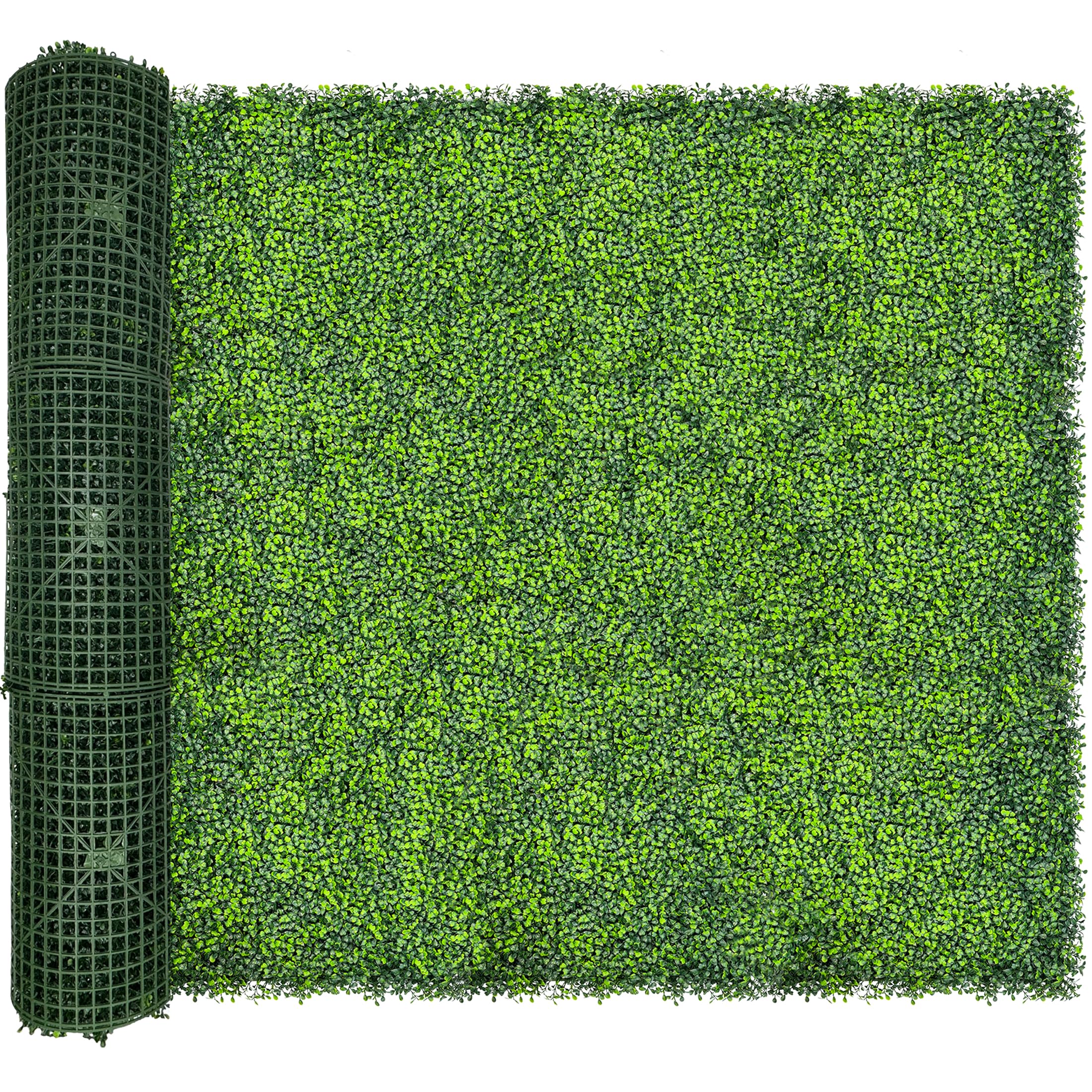 Photo 1 of DOPGIB Artificial Ivy Privacy Fence Screen,128"x 72" (64 SQFT) UV-Anti Faux Boxwood Roll Grass Wall Panels for Patio Balcony Privacy, Garden, Backyard Greenery Wall Backdrop Decor