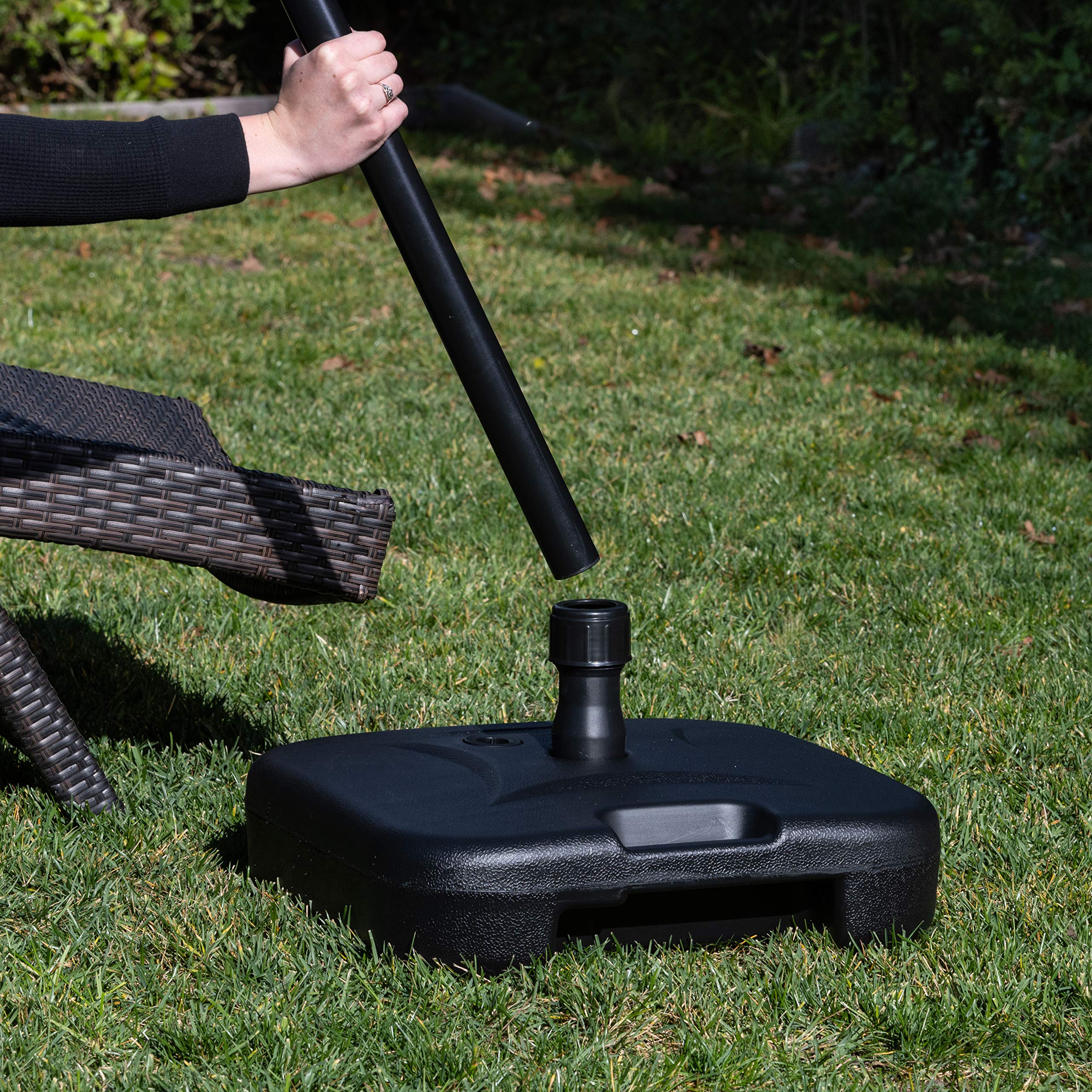 Bond Manufacturing 59667 19Liter Square Water Umbrella Base, Black