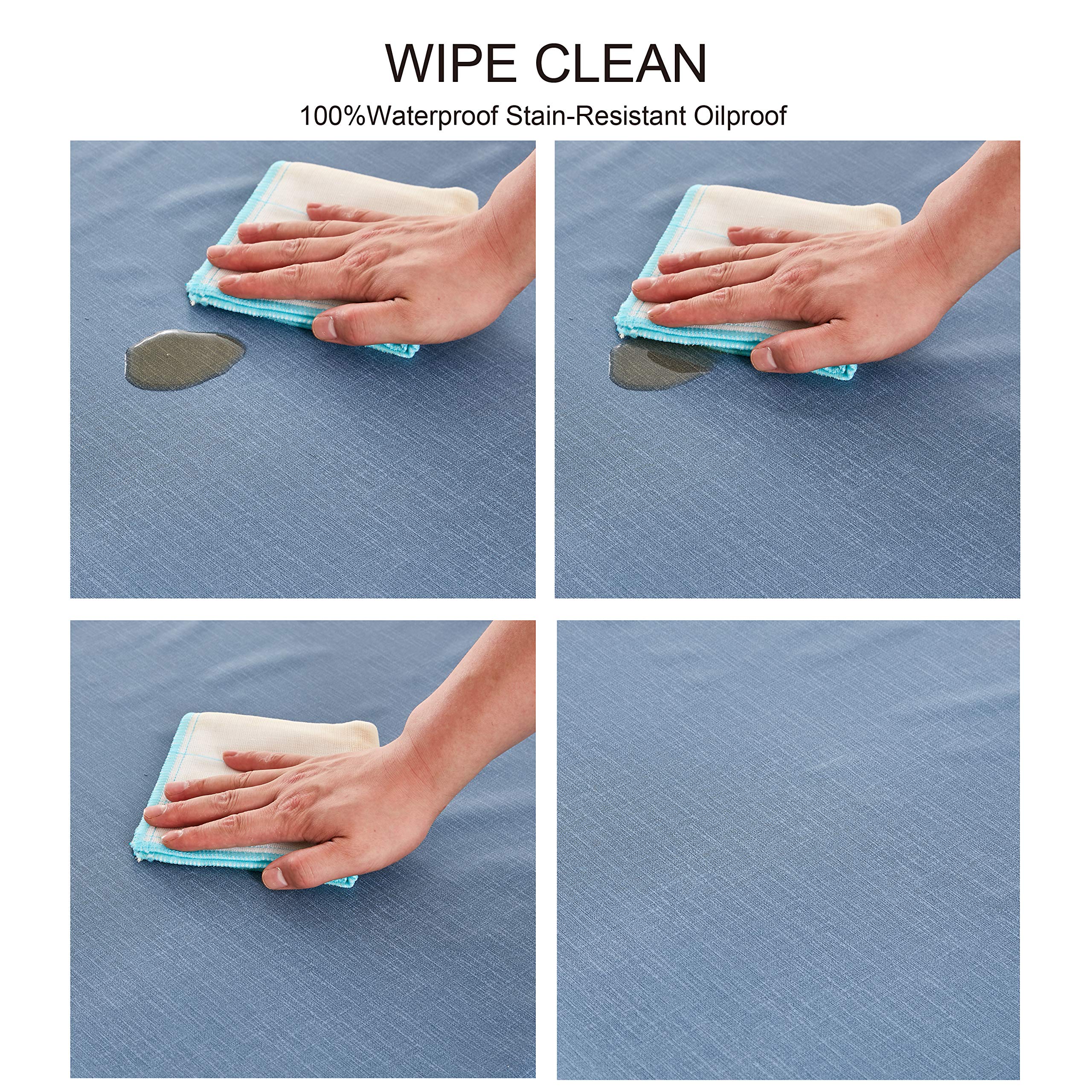 NLMUVW Vinyl-Tischdecke – 100% Wasserdicht & ölfest, Ideal Für Küche Und Garten