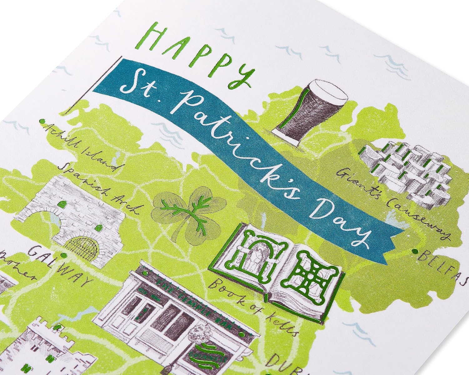 American Greetings St. Patrick’s Day Cards Pack, Map of Ireland (6-Count)