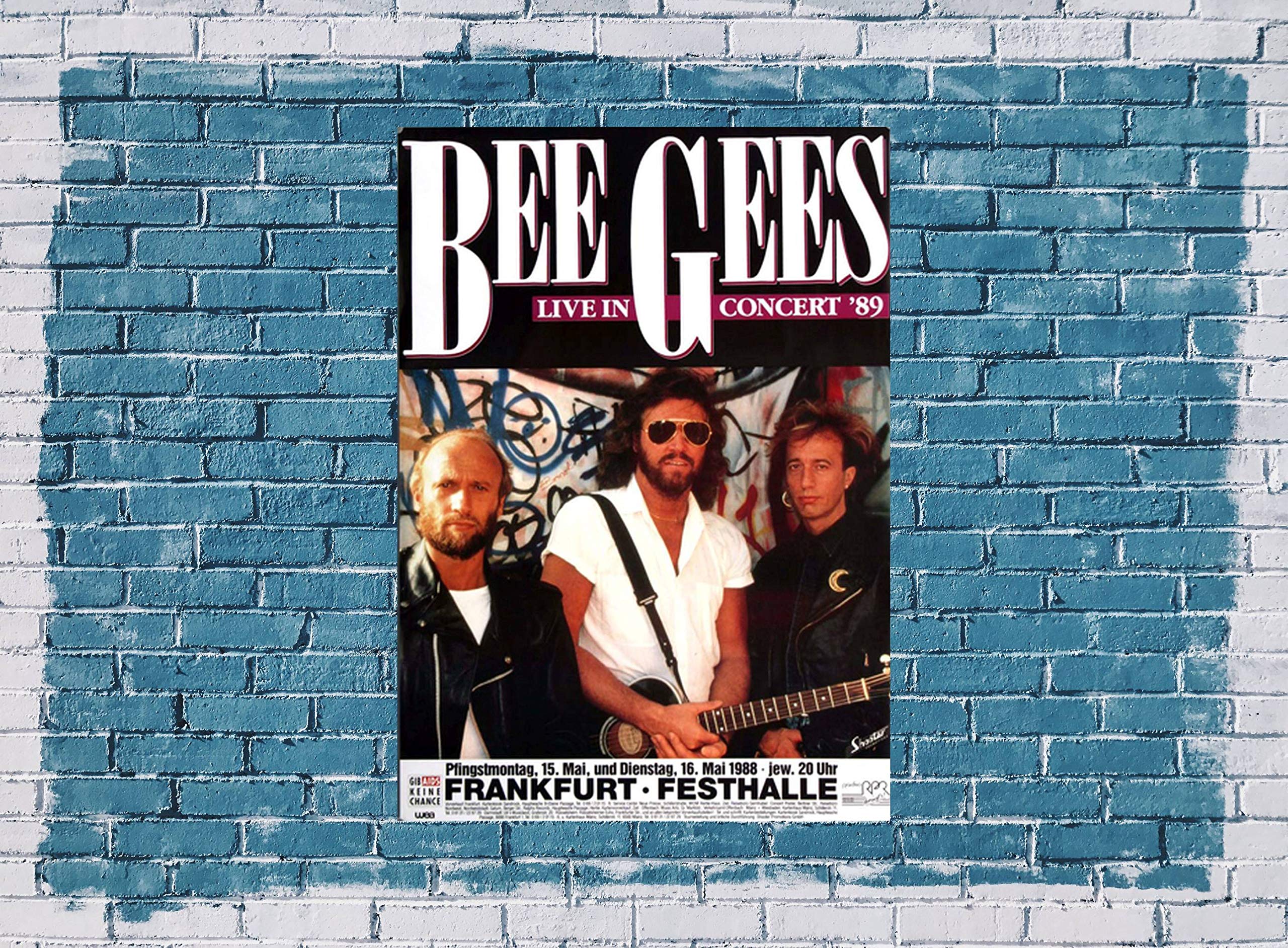 Bee Gees - Live in Concert, Frankfurt 1988 » Konzertplakat/Premium Poster | Live Konzert Veranstaltung | DIN A1 «