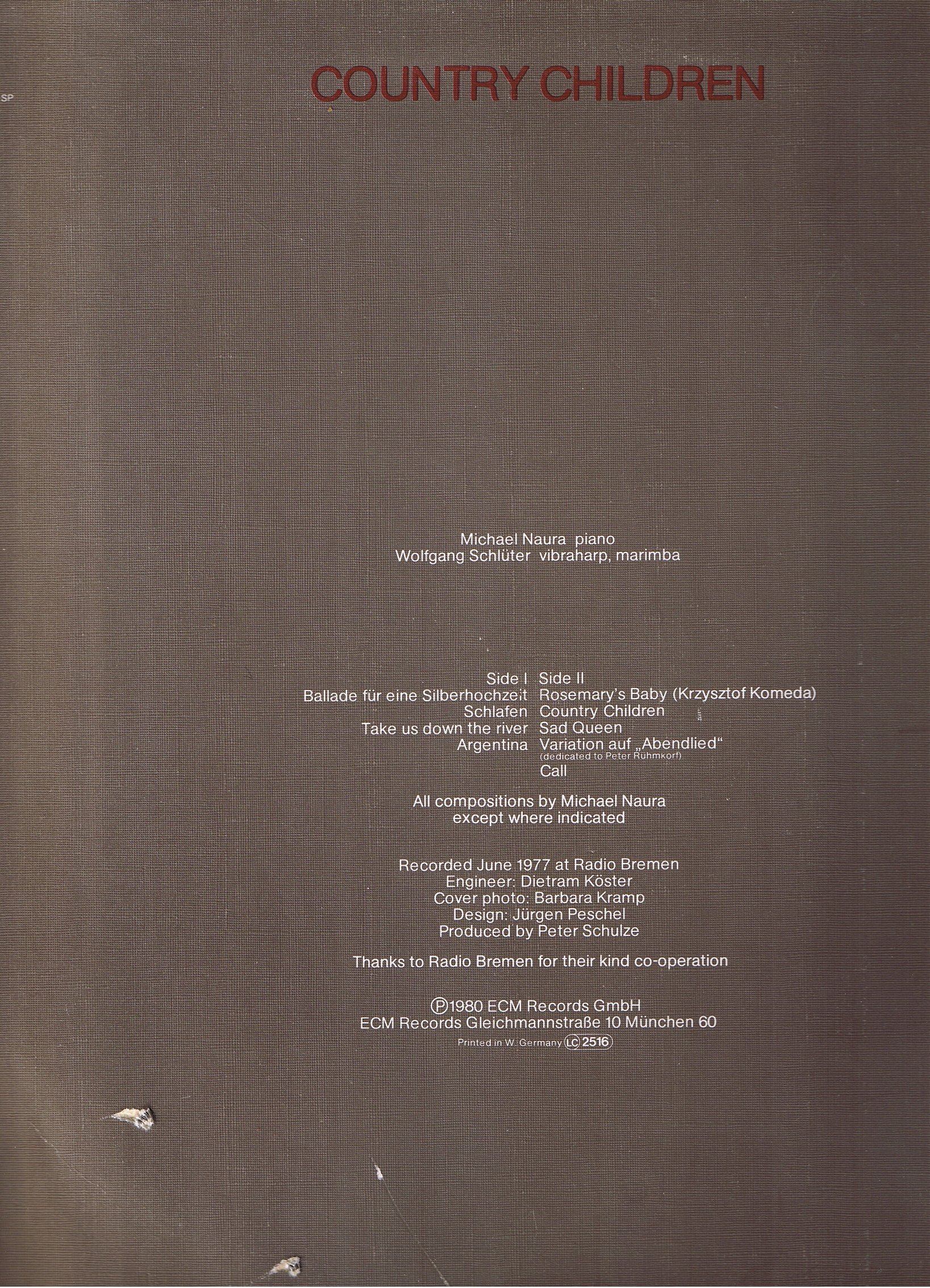 Country children (& Wolfgang Schlüter, 1980) / Vinyl record [Vinyl-LP]