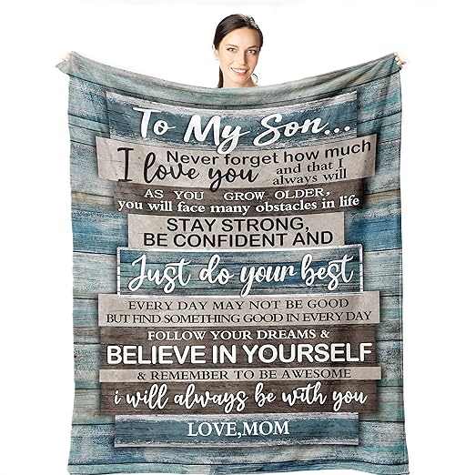 Wisegem Son Gifts from Mom - to My Son Blanket 60
