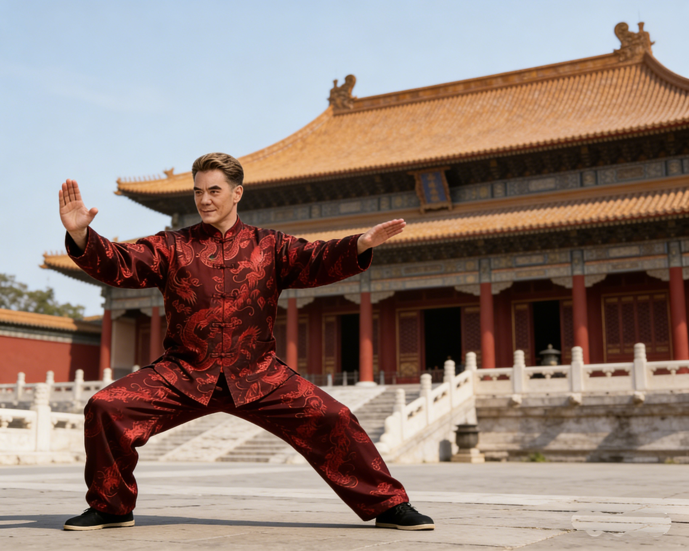 Mannen jas solide Chinese conventionele stijl lange mouw