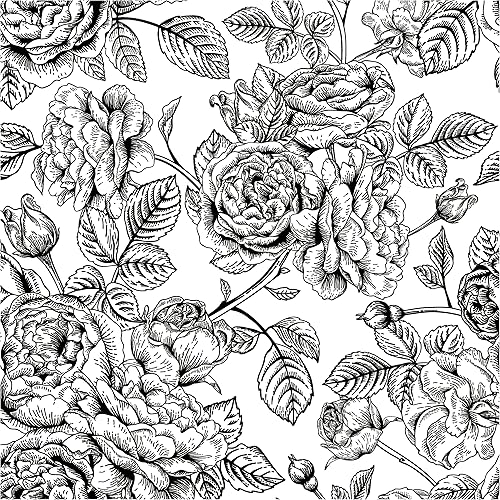 Vista 28 de Blooming Wall Lotus Lily Damasks - Papel tapiz para despegar y pegar (17.7 x 394 pulgadas, dorado metálico)