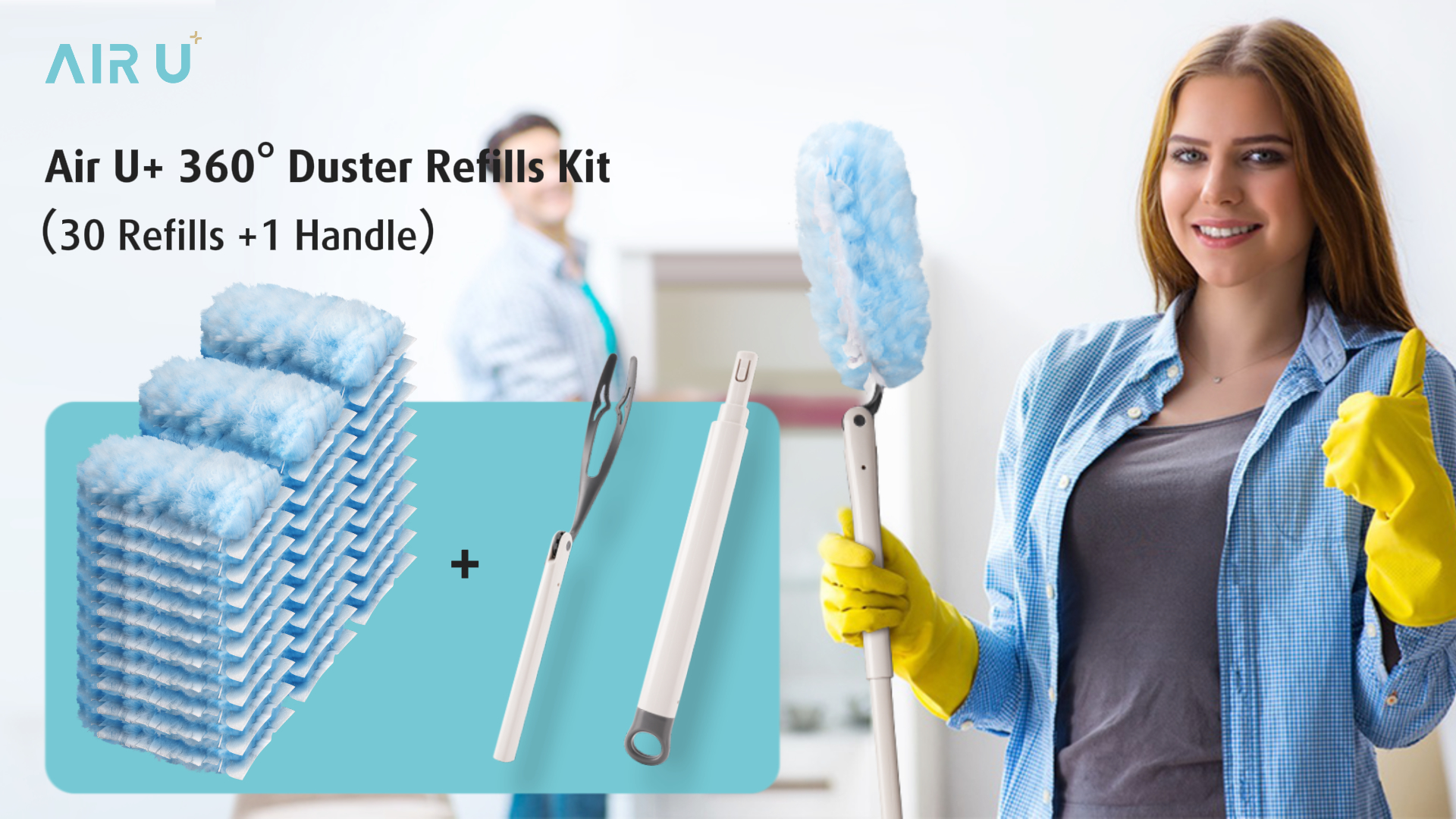 Heavy Duty Refill Duster Kit, Multi Surface 360 Duster, 30