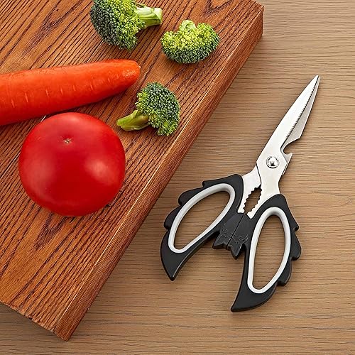 Miniatura 3 de Livin Tijeras ambidiestras de cocina de alas de ángel estilo gato para mujer, utensilios de apertura de agarre grande, accesorios de cocina de