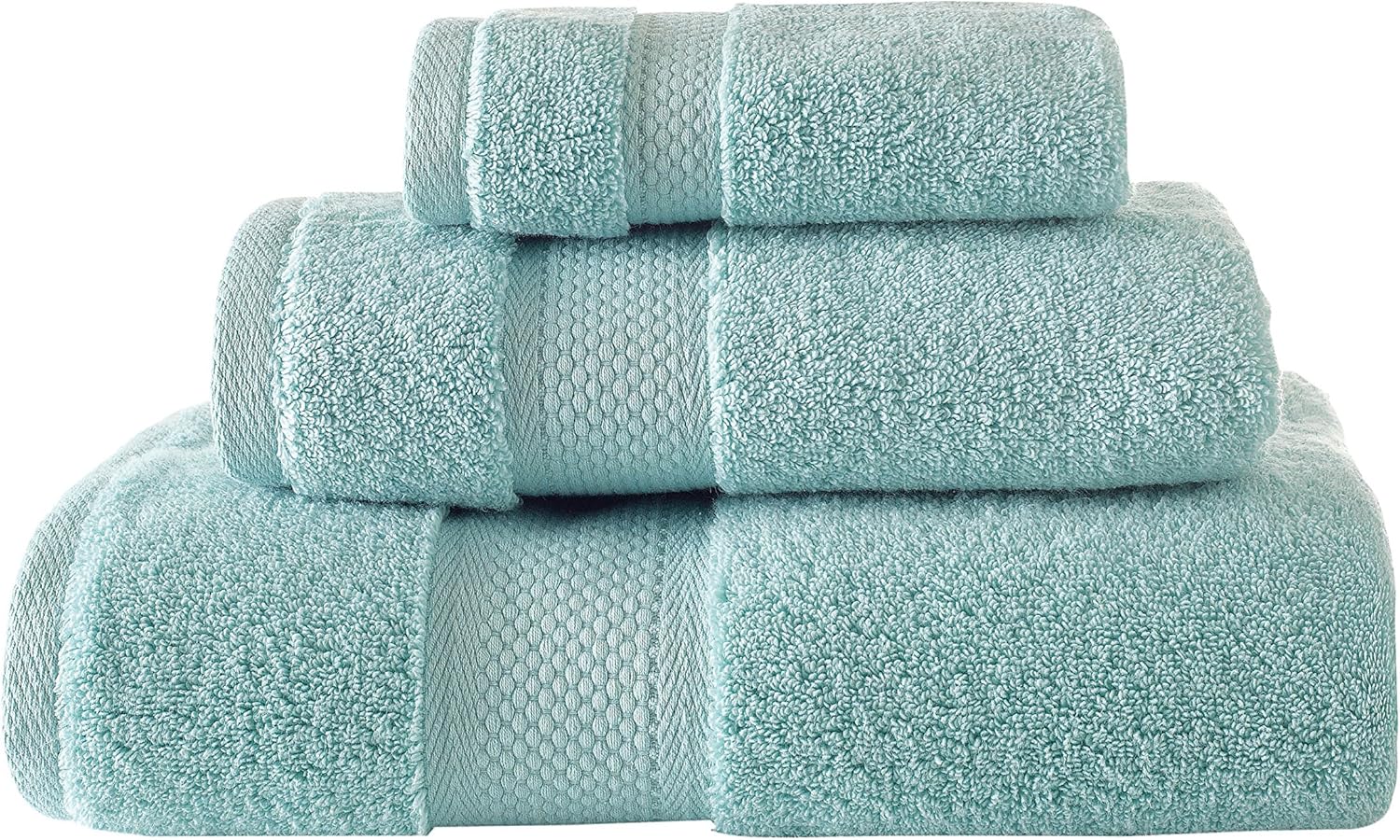 BAGNO MILANO Turkish Towels, Ultra Soft, Plush Luxury Turkih Cotton Bath Towels, Quick Dry Towel Set Made in Turkey (Mint Green, 2 Pcs Bath Towel Set) - Image 8