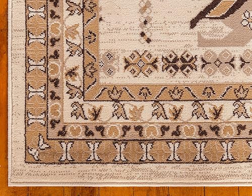 Miniatura 9 de Unique Loom colección Taftan - Alfombra de área con diseño geométrico tribal inspirado en fronteras (2 pies 2 pulgadas x 8 pies 2 pulgadas, para