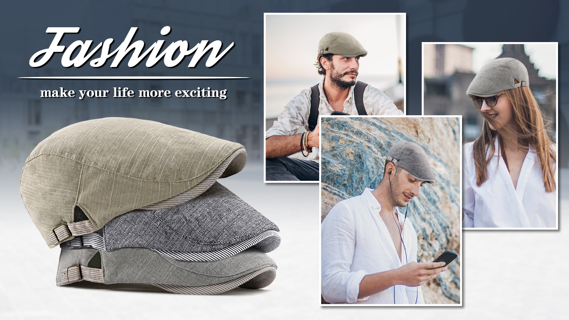 Berretto Piatto Da Uomo Stile Newsboy - Coppola Retro In Poliestere | Con Fibbia Regolabile - Foto 8