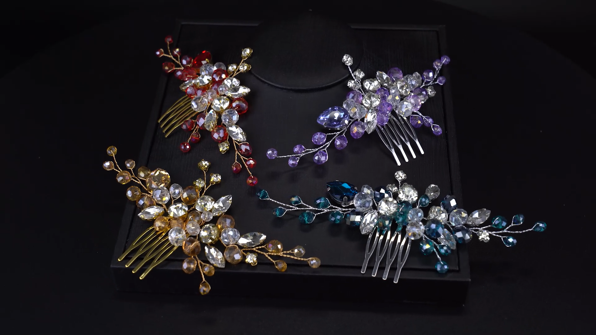 Amazon.com : JWICOS Crystal Bride Wedding Hair Comb  display picture 2