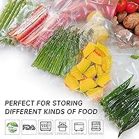 Vista 3 de KitchenFun Rollos de bolsas selladoras al vacío bolsas selladoras al vacío de 11 x 50 pies y 8.7 x 50 pies (total de 100 pies), rollos selladores al