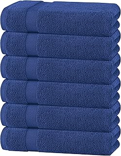 Wealuxe Navy Blue Bath Towels 24x50 Inch, Cotton Towel Set for Bathroom,...