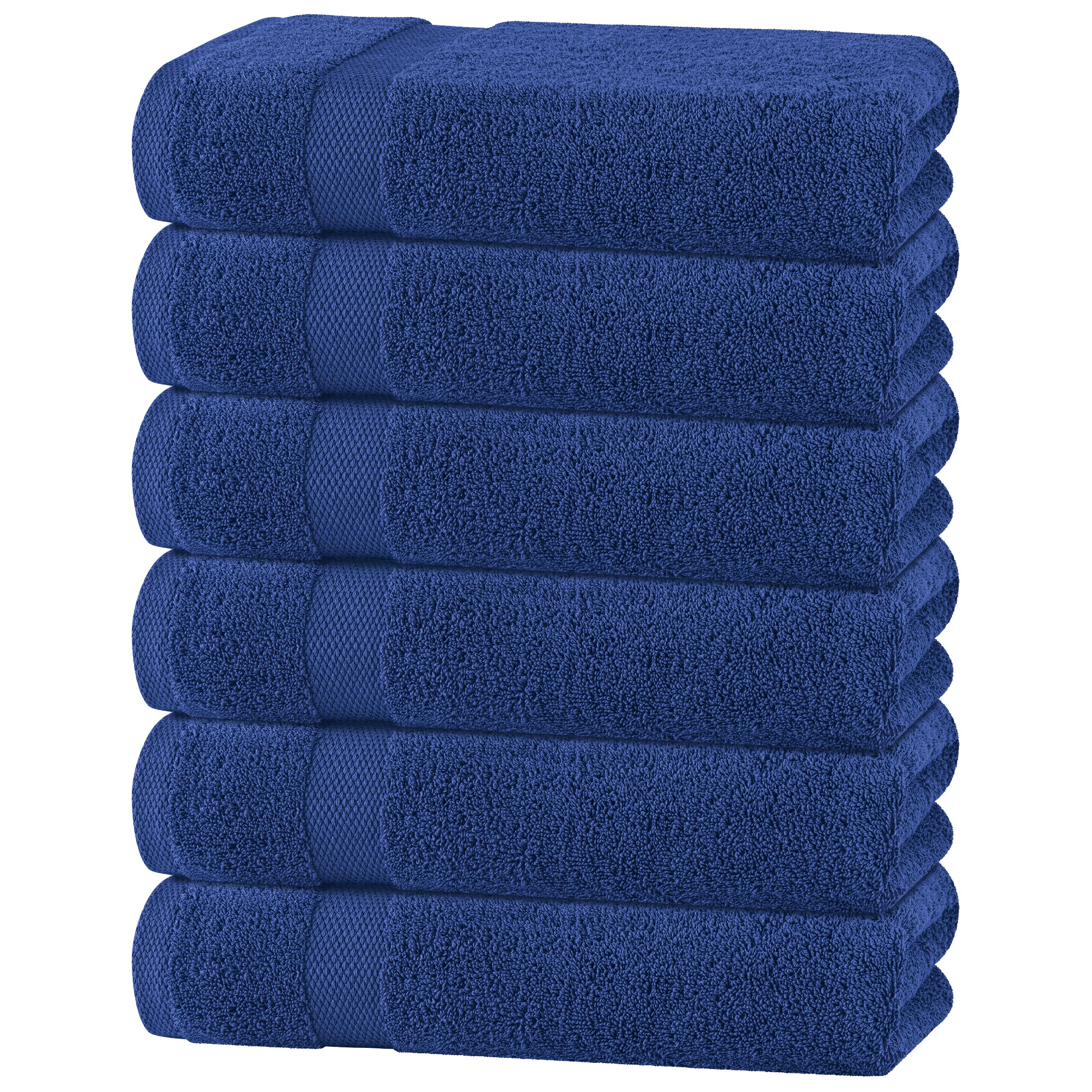 Wealuxe White Bath Towel Set - 6-Piece Absorbent Cotton -26