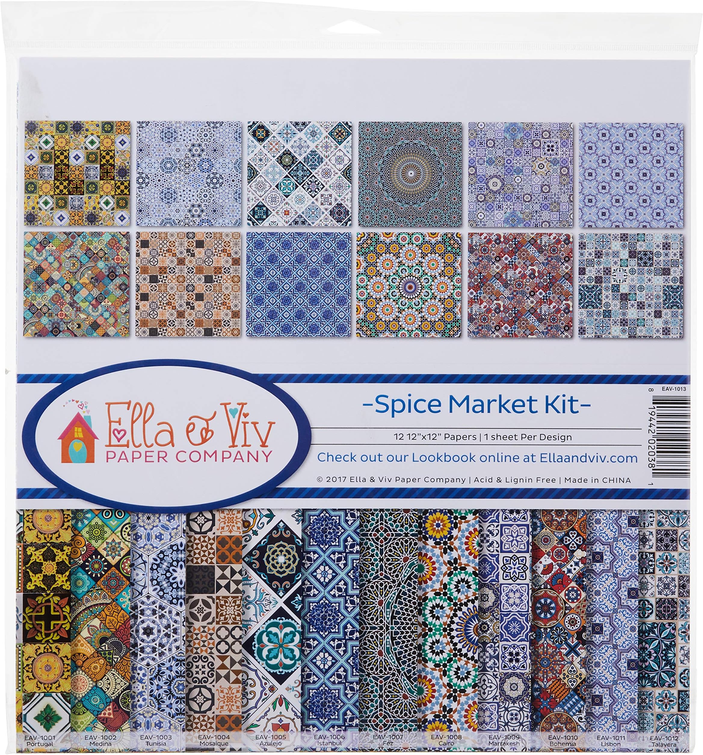 EAV-1013 Spice Market Scrapbook Collection Kit, Original Version, Multicolor