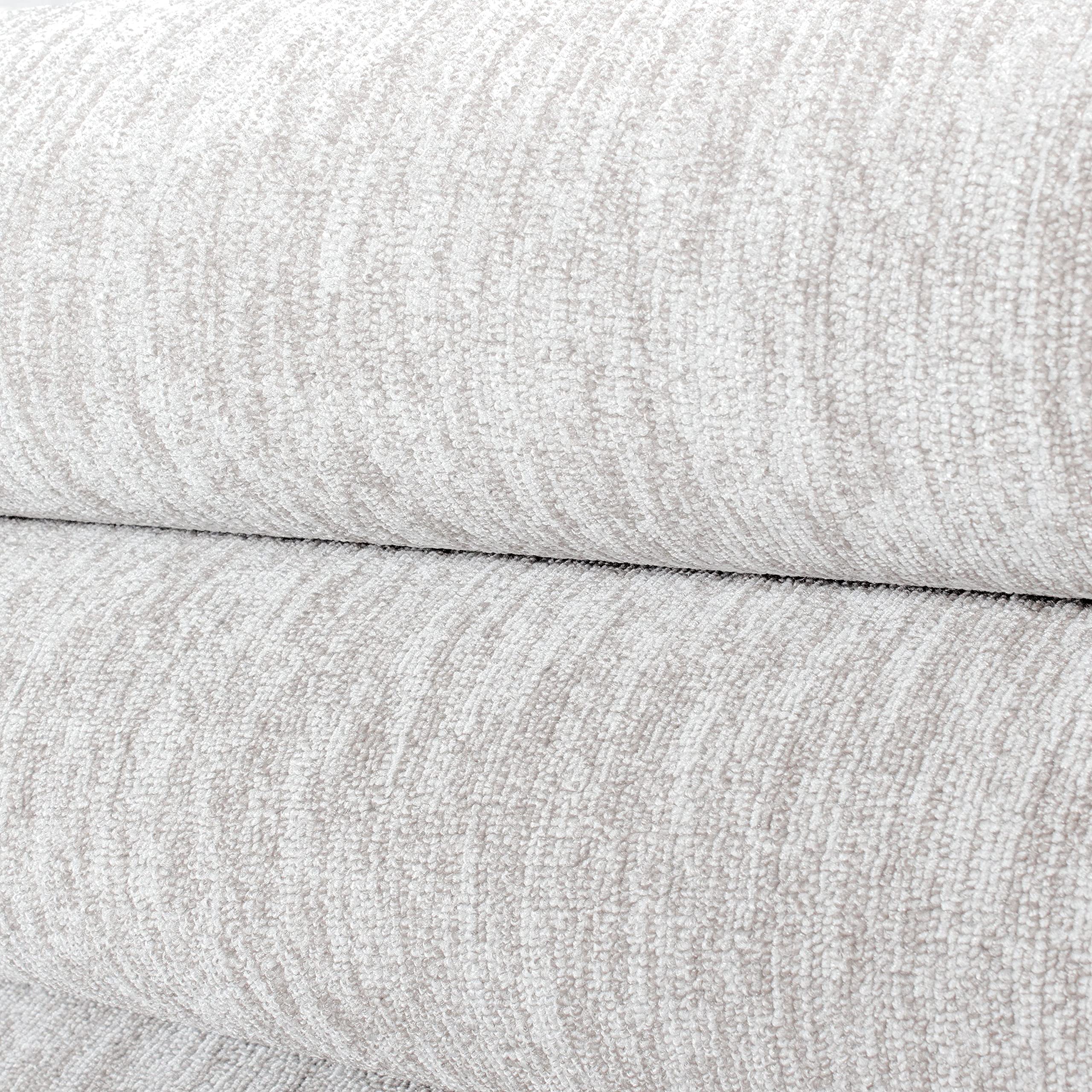 Kurzflorteppich aus Flachgewebe, gemischt mit Schlaufe, pflegeleicht, für Wohn- und Schlafzimmer, Farbe: Creme, 240 x 340 cm