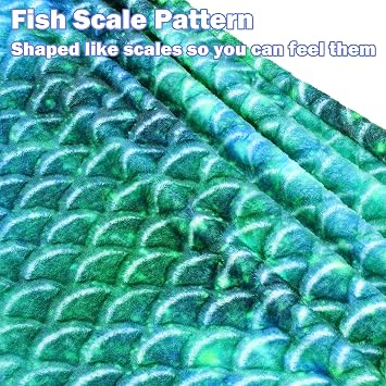 Catalonia Kids Mermaid Tail Blanket, Cozy Mermaid Sleeping Bag for Girls, Fish Scale Pattern, Mermaid Gift for Girls